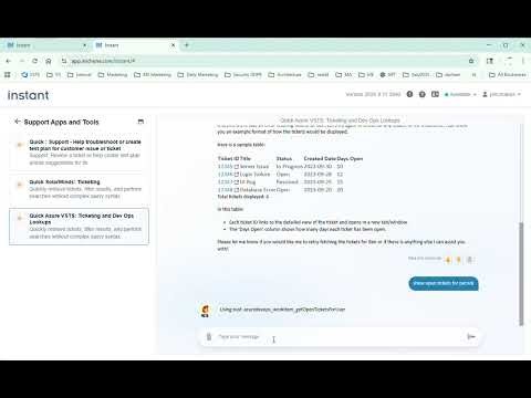 View Microsoft DevOps VSTS work items as MCP provider in our quick2chat app