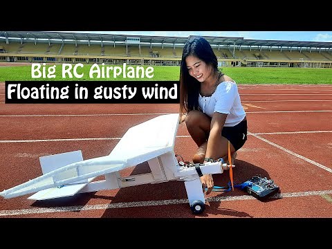 Big and Slow Flyer RC plane floating in a Gusty Wind