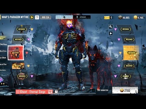 Buying New Mythic Ghost - Eternal Siege & Maxing it out by Opening WAR’S PARAGON MYTHIC Drop in CODM