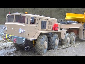 Russian RC MAZ 537 Gets STUCK in Deep MUD