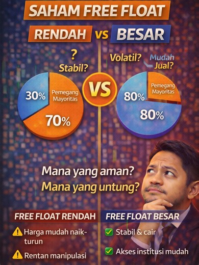 Perbedaan Free Float Rendah dan Besar #saham