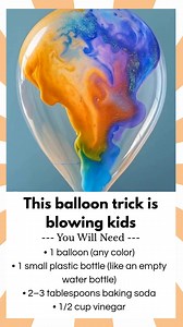 “This balloon trick is blowing kids’ minds — and it only takes baking soda vinegar!” Parents are amazed at how simple (and magical!) this science experiment is. With just a bottle, balloon, and a little fizzing reaction, kids get to see chemistry in action as the balloon inflates by itself. 🤯✨ 🧪 Materials: • 1 balloon (any color) • 1 small plastic bottle (like an empty water bottle) • 2–3 tablespoons baking soda • 1/2 cup vinegar • (Optional: Food coloring, glitter, or essential oils) 👩‍🔬 He