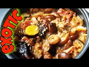 Braised sea cucumber with mushroom and pork/Fe HKvlog