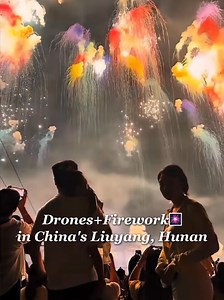 167K views · 7.1K reactions | Firework set off with drones in China's Liuyang, Hunan, a place famous for firework manufacturing #China #Firework | Xinhua UK | Facebook