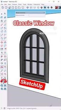 ✅ Arch Window in SketchUp | Cornice Profile Design | Pro Tip
