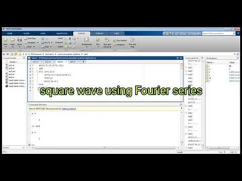 Square wave analysis using Fourier series ,matlab code
