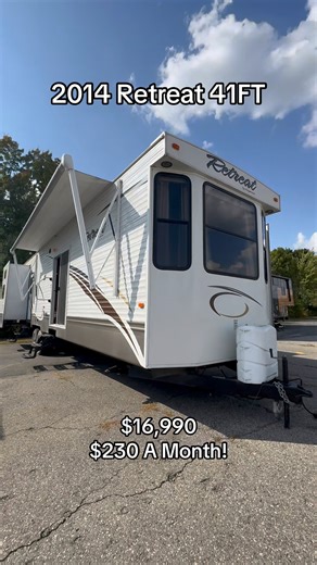 9.2K views · 66 reactions | 2014 Keystone Retreat 41FT Destination! Weighs 12,090Lbs Sleeps 7 or More! On Sale $16,990! $230 A Month! Sliding Glass Door Front Windows Table & Chairs Huge BunkRoom Huge Fridge Pantry 2 Bathrooms Dual Entrance Doors Needs some TLC, but it will get you started! No Delivery Available on Used ones! Must pick up in Michigan! Tony T (313)221-0064 | Tony T Rv Tumminello | Facebook