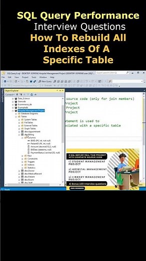 sql query performance interview questions Rebuild Table All indexes #sqlinterviewquestions