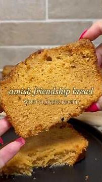 amish friendship bread with starter recipe 🍞 #amishfriendshipbread #starterrecipe #bakewithme