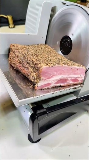 Homemade Pastrami Bacon smoked low and slow for insane flavor