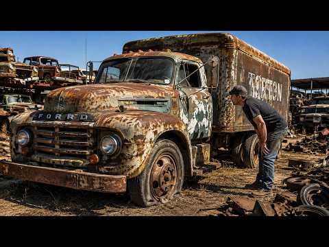 ASMR Car Restoration | Ford F-600 Tow Truck Full Rebuild From Total Disrepair to Factory Fresh
