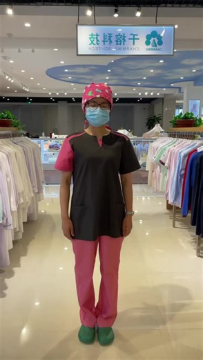 2025 New Style Nurse Uniform Hospital Female Dress Special Design Collar Fashionable Nurse Uniforms with Trims