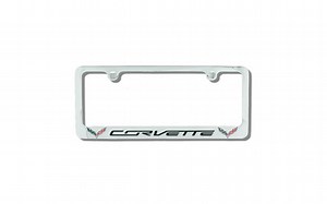 C7 Corvette License Plate Frame - CORVETTE Lettering +Flags Chrome - CorvetteForum - Chevrolet Corvette Forum Discussion