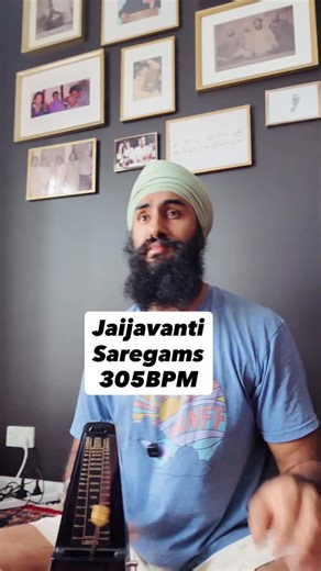 Manbir Singh on Instagram: "16/365 Finished this mornings’ session trying to push the pace in Jaijaivanti. Main points I’m trying to address at this speed are: 1. Enunciating the saregams so it doesn’t sound like fast gibberish 😂 2. Keeping the raag roop in tact. Avoiding repetitive copy-paste phrase and staying true to the chalan of the raag. 3. Staying on top of pitch and gamak. Fun times!"