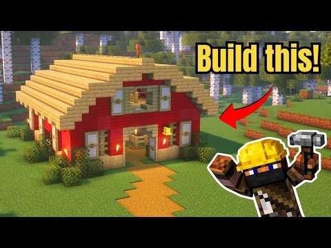 Big Red Barn Tutorial – Easy Minecraft Survival Build