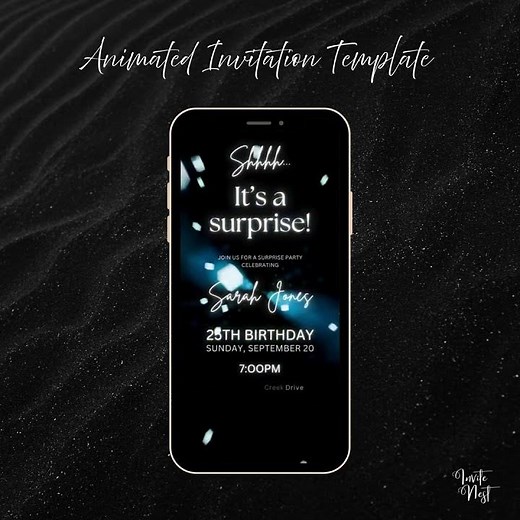 Animated Surprise Party Invitation #surprise #invitation