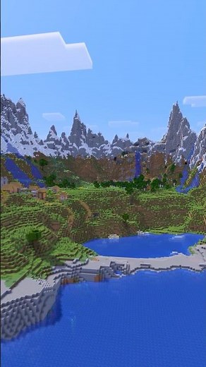 Minecraft Mountain Valley Seed With Two Villages!