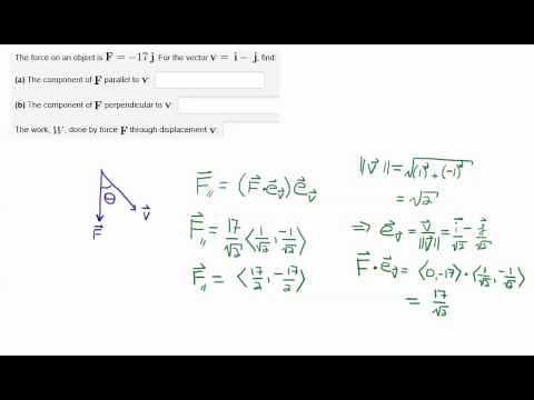 Components of Force Along a Vector