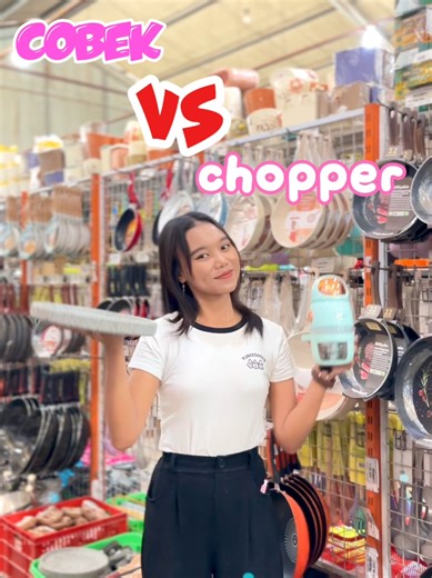 Cobek VS Chopper⚡💥 kalian tim mana nih?🤯 tulis di kolom komentar yahhh😉👇🏻 #cobek #chopper #advance #peralatanrumahtangga #fyp
