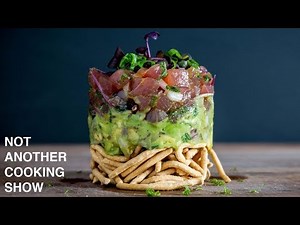how to make a HAWAIIAN TUNA POKE TOWER