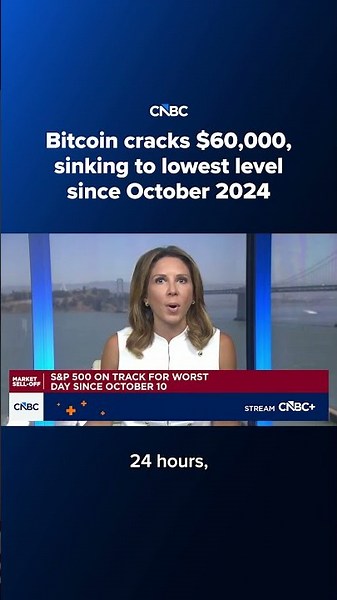 Bitcoin cracks $60,000 sinking to lowest level since October 2024