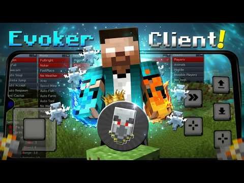 Evoker Client V6 for MCPE 1.21+ | Best Mod Menu Client for MCPE