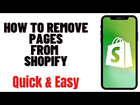 HOW TO REMOVE PAGES FROM SHOPIFY