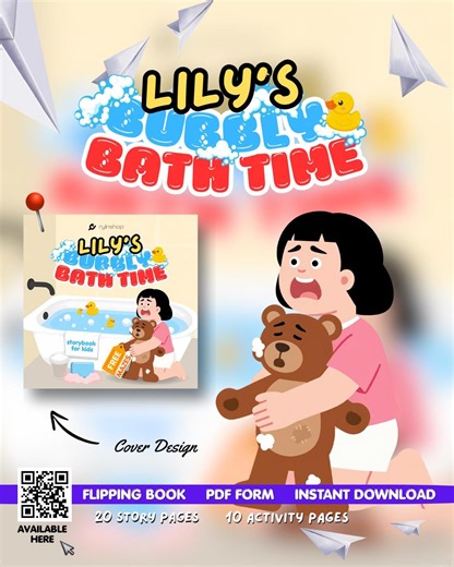 Lily's Bubbly Bath Time Storybook – Kids Hygiene Habits (printable Digital Book) - Etsy