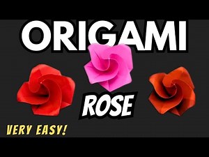 Easiest Origami Rose Ever! / How to Fold / Valentine's Day Gift