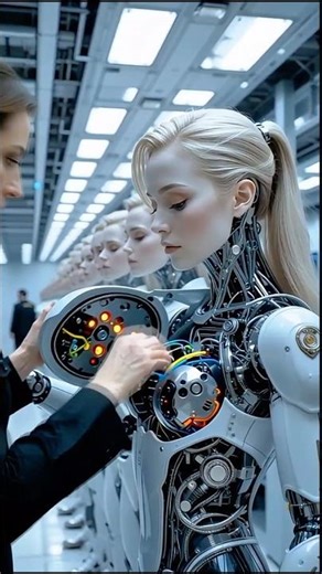 "AI Humanoid Robots 2025 🤖 | Red Light Eye Activation | Future Robotics Trends"