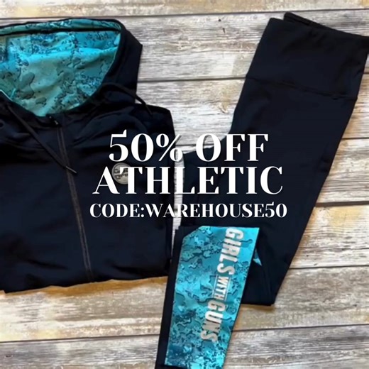 Get a jump on the New Year with our GWG Clothing Athletic Collection! Experience the perfect blend of lightweight material and stretch for ultimate comfort and performance. For a limited time, grab all the pieces at an incredible 50% OFF! Don't miss out—use code: warehouse50 at checkout. www.gwgclothing.com | Girls with Guns Clothing