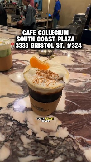 MrBeastly on Instagram: "I visited the grand opening of @cafecollegium at @southcoastplaza in Costa Mesa. What an AMAZING experience! My two favorite worlds colliding with some really cool looking shoes and very good coffee! A super modern coffee shop with a vintage feel. The vintage bmw as the center piece is a huge flex. I ordered the Cookie Butter Latte. They also have a banana match I heard is amazing but I didn’t get a chance to try. I did try the Tangerine Cream Cold Brew and a nice orange