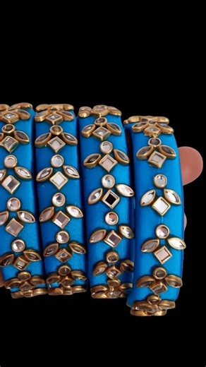 Royal Blue Designer Silk Thread Bangles 💙 | Party Wear Bangle Set, 2026
