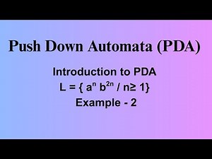 Pushdown Automata Example 2 | PDA for aⁿ b²ⁿ (n ≥ 1)