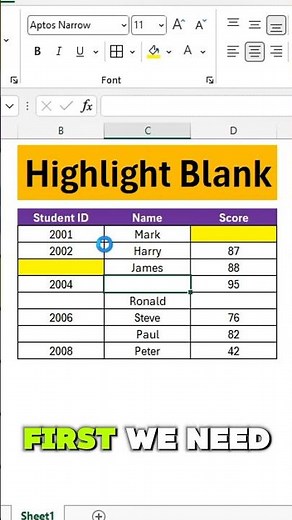 How to Highlight Blank Cells in Excel | Quick & Easy Method