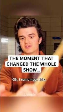 Behind the scenes Stranger things Iconic Steve moment. #strangerthings #steveharrington #joekeery