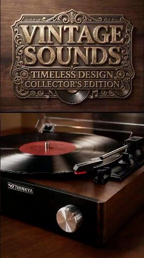70s music greatest hits - THINKYA Vintage Vinyl Player: Compact, Stylish & Great Sound! #shorts