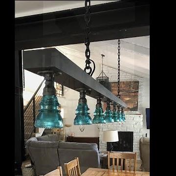 DIY Glass Insulator Light Fixture