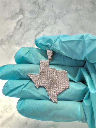 925 Sterling Silver Solid Texas State Shape Pendant Gift for Him and Her Men and Women Real Silver Ring - Etsy