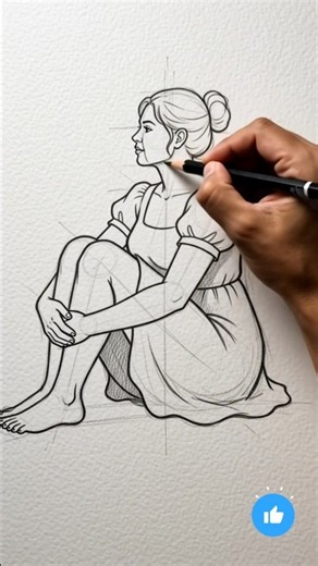 Amazing Girl Sketch Drawing Tutorial 🥰 Easy Portrait Drawing for Beginners #art #drawing #shorts