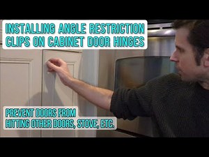 How to stop cabinet doors from hitting other doors, stove, fridge, etc.