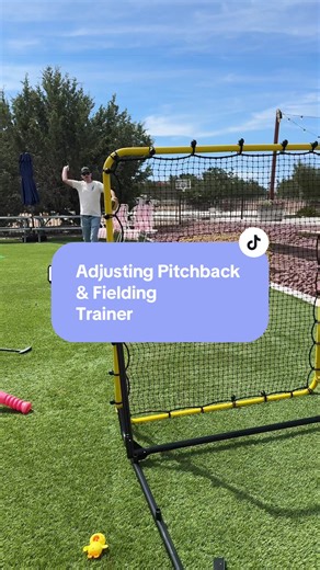 This Pitchback/fielding trainer can turn bad fielders into confident players in days. helps with ground balls, pop flys, reaction time, glove work, and so much more. This is the best one I have found. No staking down and easy to assemble. #pitchbacktrainer #baseballpractice #solodrills #baseballtiktok #fathersdaygift