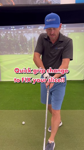 🔥🔥Quick grip change to fix your slice! Follow for more tips 👍 #golf #golffix #golfslice #golfswing #golfer
