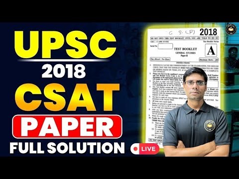 UPSC CSAT 2018 Full Paper Solution | Detailed Analysis | Answer Key | Prelims Paper 2 #nandiniias