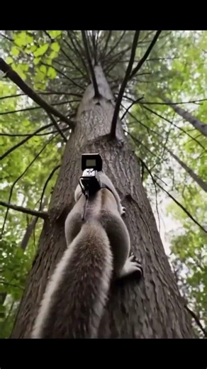 “What a Squirrel Sees in a Tall Tree 🌳 | Real POV” #microcamera #wildlifeexperiment