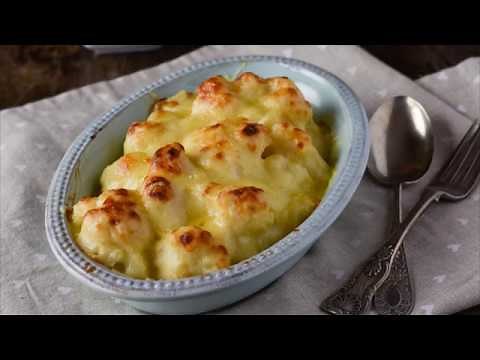 Coliflor gratinada con bechamel y queso
