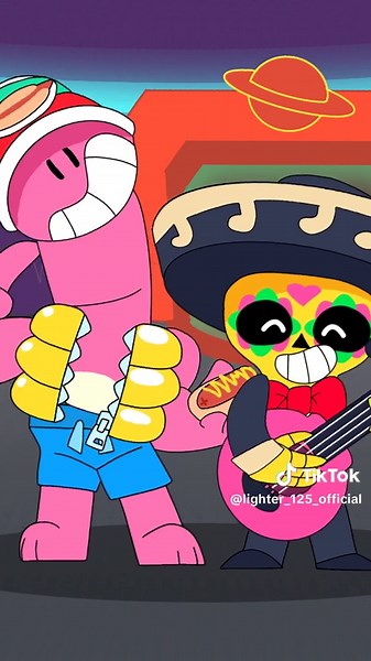 Team Supporters Having Fun in Animation: Brawl Stars