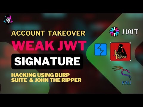 Account Takeover due to Weak JWT Token signature | Burp Suite & John The Ripper | ‪@itspyguru‬