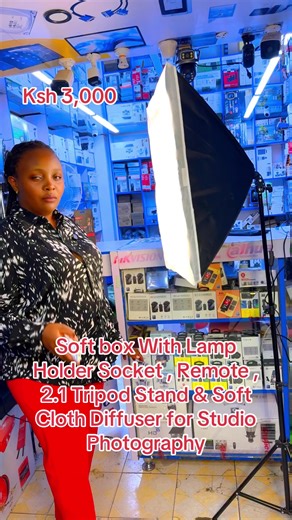Soft box With Lamp Holder Socket , Remote , 2.1 Tripod Stand & Soft Cloth Diffuser for Studio Photography #softbox #softboxlighting #photographygear #contentcreator #kevicitech
