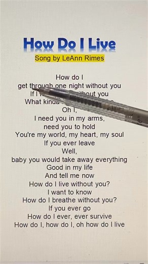 How Do I Live | Leann Rhimes #trendingreelsvideo #karaoke #songlyrics #trendingnow | Song Lyrics by Miss Kim